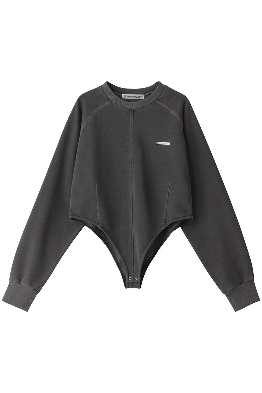 【プランク プロジェクト/PRANK PROJECT】のスウェットボディースーツ / Sweatshirt Bodysuit インテリア・キッズ・メンズ・レディースファッション・服の通販 founy(ファニー) 　ファッション　Fashion　レディースファッション　Fashion for Women　トップス・カットソー　Cut & Sew Tops　シャツ・ブラウス・オフィスカジュアル　Elegant Blouses & Button-Ups　レディースパーカー・カジュアルフーディー　Casual Hoodies & Sweatshirts　ロングTシャツ・Tシャツ　Longline T-Shirts & Tees　スウェット・クルーネックトップス　Sweatshirts & Crewnecks / Relaxed Fit Sweat Tops　カットソー・ベーシックTシャツ　Cut-and-Sewn Tops / Stretch Tees & Basics　おすすめ　Recommended / Our Picks　シンプル　Simple, Minimal　スウェット / スエット　Sweatshirt, Sweatwear　スリーブ　Sleeve, Long Sleeve / Short Sleeve　スーツ　Suit, Formalwear　ルーズ　Loose, Oversized　ロング　Long, Long-Length　C.GRY(チャコールグレー)|ID: prp329100004607920 ipo3291000000032914053