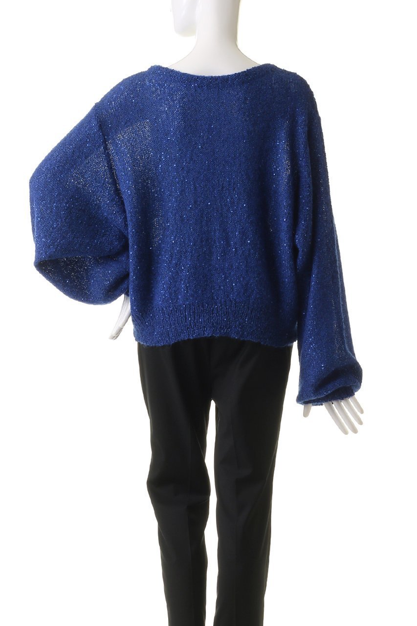 【クチュールドアダム/COUTURE D'ADAM】のシークインプルオーバー 人気、トレンドファッション・服の通販 founy(ファニー) 　ファッション　Fashion　レディースファッション　Fashion for Women　トップス・カットソー　Cut & Sew Tops　ニット　Knit Tops & Sweaters　カジュアルプルオーバー・ニットトップス　Pullovers & Knit Tops / Casual Pullovers　スリーブ　Sleeve, Long Sleeve / Short Sleeve　トレンド　Trend, Trending Now　フォルム　Silhouette, Form　エレガント 上品　Elegant　other-4|ID: prp329100004607926 ipo3291000000032914203
