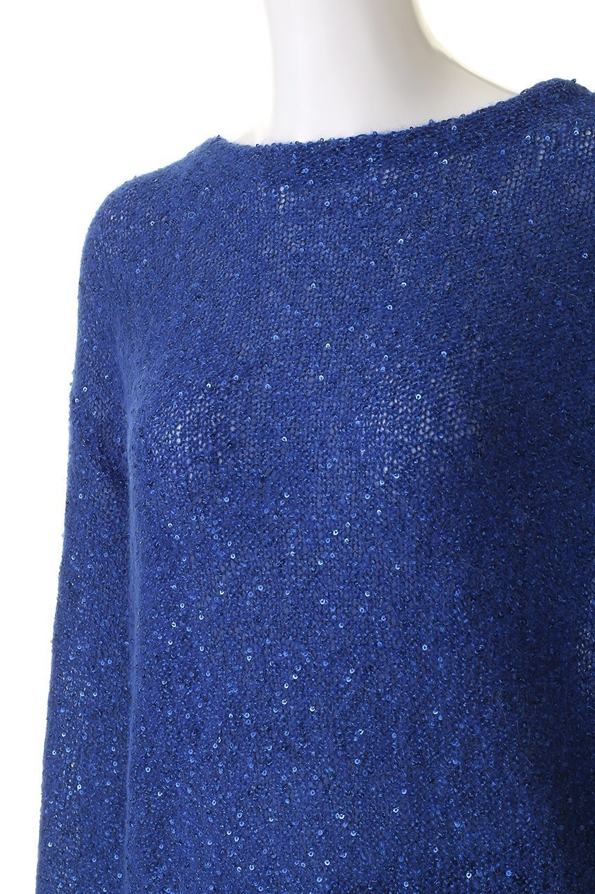 【クチュールドアダム/COUTURE D'ADAM】のシークインプルオーバー 人気、トレンドファッション・服の通販 founy(ファニー) 　ファッション　Fashion　レディースファッション　Fashion for Women　トップス・カットソー　Cut & Sew Tops　ニット　Knit Tops & Sweaters　カジュアルプルオーバー・ニットトップス　Pullovers & Knit Tops / Casual Pullovers　スリーブ　Sleeve, Long Sleeve / Short Sleeve　トレンド　Trend, Trending Now　フォルム　Silhouette, Form　エレガント 上品　Elegant　other-5|ID: prp329100004607926 ipo3291000000032914211