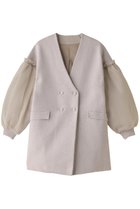 【マリリンムーン/MARILYN MOON】の【別注】パデッドコクーンパールニットコート 人気、トレンドファッション・服の通販 founy(ファニー) ファッション Fashion レディースファッション Fashion for Women アウター Coat / Outerwear Collection コート・ロングコート・ピーコート Long Coats, Peacoats & More オーガンジー Organza Fabric カーディガン Cardigan, Knitwear ギャザー Gathered, Ruffled ショート Short, Short Length ダブル Double, Double-Breasted チュール Tulip, Tulip Motif バランス Balance, Style Balance ボックス Boxy, Box Shape ミラノリブ Milano Rib, Milano Stitch 別注 Limited Edition, Custom Order thumbnail ベージュ|ID: prp329100004607930 ipo3291000000032914314