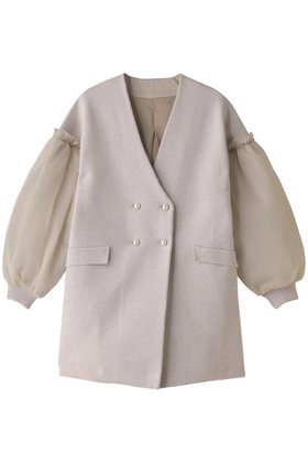 【マリリンムーン/MARILYN MOON】 【別注】パデッドコクーンパールニットコート人気、トレンドファッション・服の通販 founy(ファニー) ファッション Fashion レディースファッション Fashion for Women アウター Coat / Outerwear Collection コート・ロングコート・ピーコート Long Coats, Peacoats & More オーガンジー Organza Fabric カーディガン Cardigan, Knitwear ギャザー Gathered, Ruffled ショート Short, Short Length ダブル Double, Double-Breasted チュール Tulip, Tulip Motif バランス Balance, Style Balance ボックス Boxy, Box Shape ミラノリブ Milano Rib, Milano Stitch 別注 Limited Edition, Custom Order |ID:prp329100004607930