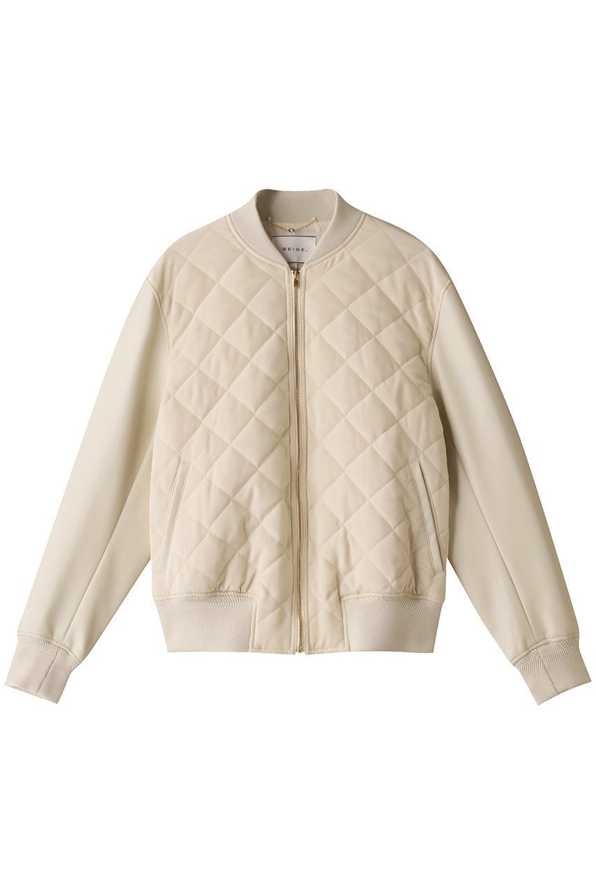 【ベイジ,/BEIGE,】のPEONY(ピエニー)/スタジアムジャンパー 人気、トレンドファッション・服の通販 founy(ファニー) 　ファッション　Fashion　レディースファッション　Fashion for Women　アウター　Coat / Outerwear Collection　レディースジャケット・軽アウター　Jackets　ブルゾンジャケット・スポーティアウター　Blouson Jackets　キルティング　Quilted, Quilting　コンパクト　Compact, Small Size　シンプル　Simple, Minimal　ジャケット　Jacket, Outerwear　フェイクレザー　Faux Leather, PU Leather　ブルゾン　Blouson, Bomber Jacket　 other-1|ID: prp329100004607931 ipo3291000000032914352