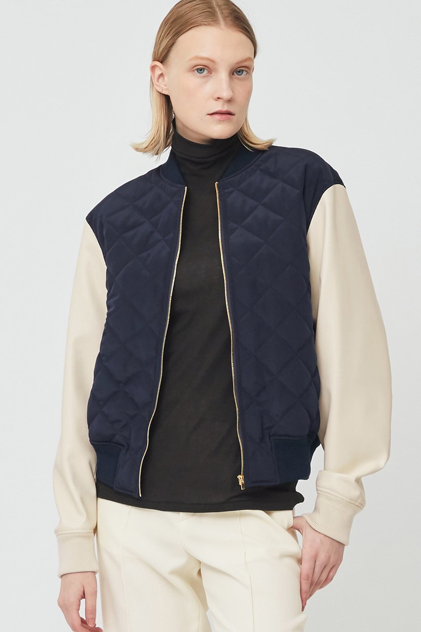 【ベイジ,/BEIGE,】のPEONY(ピエニー)/スタジアムジャンパー 人気、トレンドファッション・服の通販 founy(ファニー) 　ファッション　Fashion　レディースファッション　Fashion for Women　アウター　Coat / Outerwear Collection　レディースジャケット・軽アウター　Jackets　ブルゾンジャケット・スポーティアウター　Blouson Jackets　キルティング　Quilted, Quilting　コンパクト　Compact, Small Size　シンプル　Simple, Minimal　ジャケット　Jacket, Outerwear　フェイクレザー　Faux Leather, PU Leather　ブルゾン　Blouson, Bomber Jacket　other-8|ID: prp329100004607931 ipo3291000000032914430