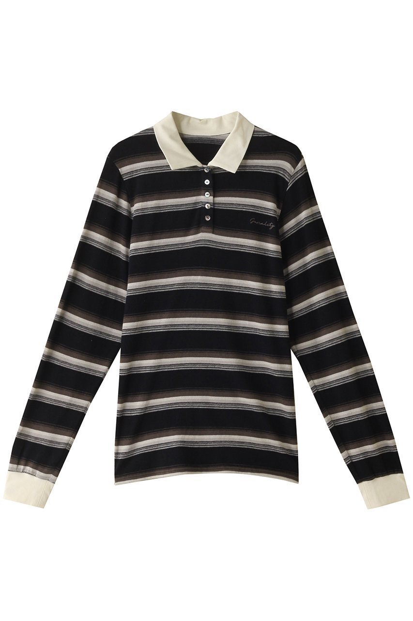 【メゾンスペシャル/MAISON SPECIAL】のMulti Border Polo Shirt/マルチボーダーポロシャツ 人気、トレンドファッション・服の通販 founy(ファニー) 　ファッション　Fashion　レディースファッション　Fashion for Women　トップス・カットソー　Cut & Sew Tops　シャツ・ブラウス・オフィスカジュアル　Elegant Blouses & Button-Ups　ロングTシャツ・Tシャツ　Longline T-Shirts & Tees　ポロシャツ・きれいめカジュアル　Smart-Casual Polo Tops　カットソー・ベーシックTシャツ　Cut-and-Sewn Tops / Stretch Tees & Basics　カットソー　Cut and Sewn Top　スリーブ　Sleeve, Long Sleeve / Short Sleeve　ボーダー　Border, Stripe　ロング　Long, Long-Length　 other-1|ID: prp329100004607934 ipo3291000000032914477