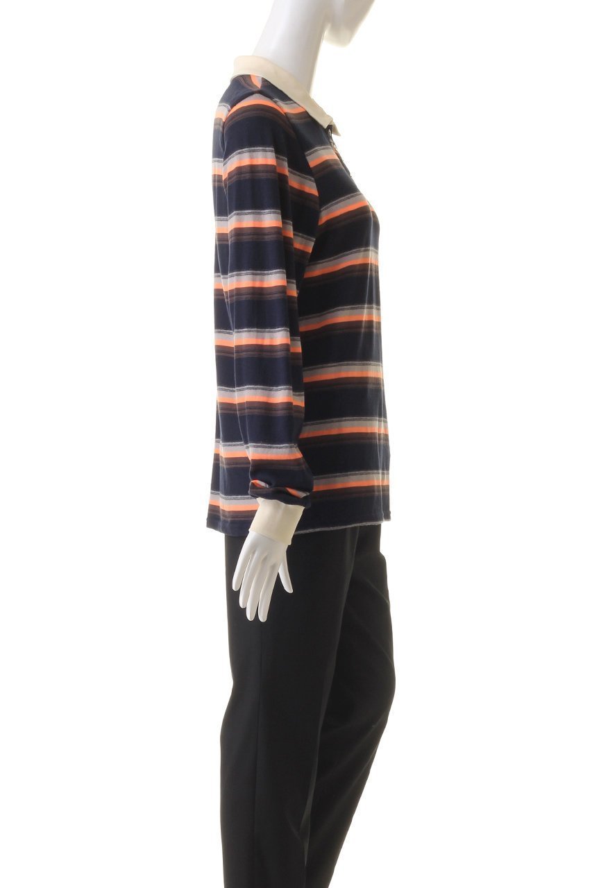 【メゾンスペシャル/MAISON SPECIAL】のMulti Border Polo Shirt/マルチボーダーポロシャツ 人気、トレンドファッション・服の通販 founy(ファニー) 　ファッション　Fashion　レディースファッション　Fashion for Women　トップス・カットソー　Cut & Sew Tops　シャツ・ブラウス・オフィスカジュアル　Elegant Blouses & Button-Ups　ロングTシャツ・Tシャツ　Longline T-Shirts & Tees　ポロシャツ・きれいめカジュアル　Smart-Casual Polo Tops　カットソー・ベーシックTシャツ　Cut-and-Sewn Tops / Stretch Tees & Basics　カットソー　Cut and Sewn Top　スリーブ　Sleeve, Long Sleeve / Short Sleeve　ボーダー　Border, Stripe　ロング　Long, Long-Length　other-3|ID: prp329100004607934 ipo3291000000032914526