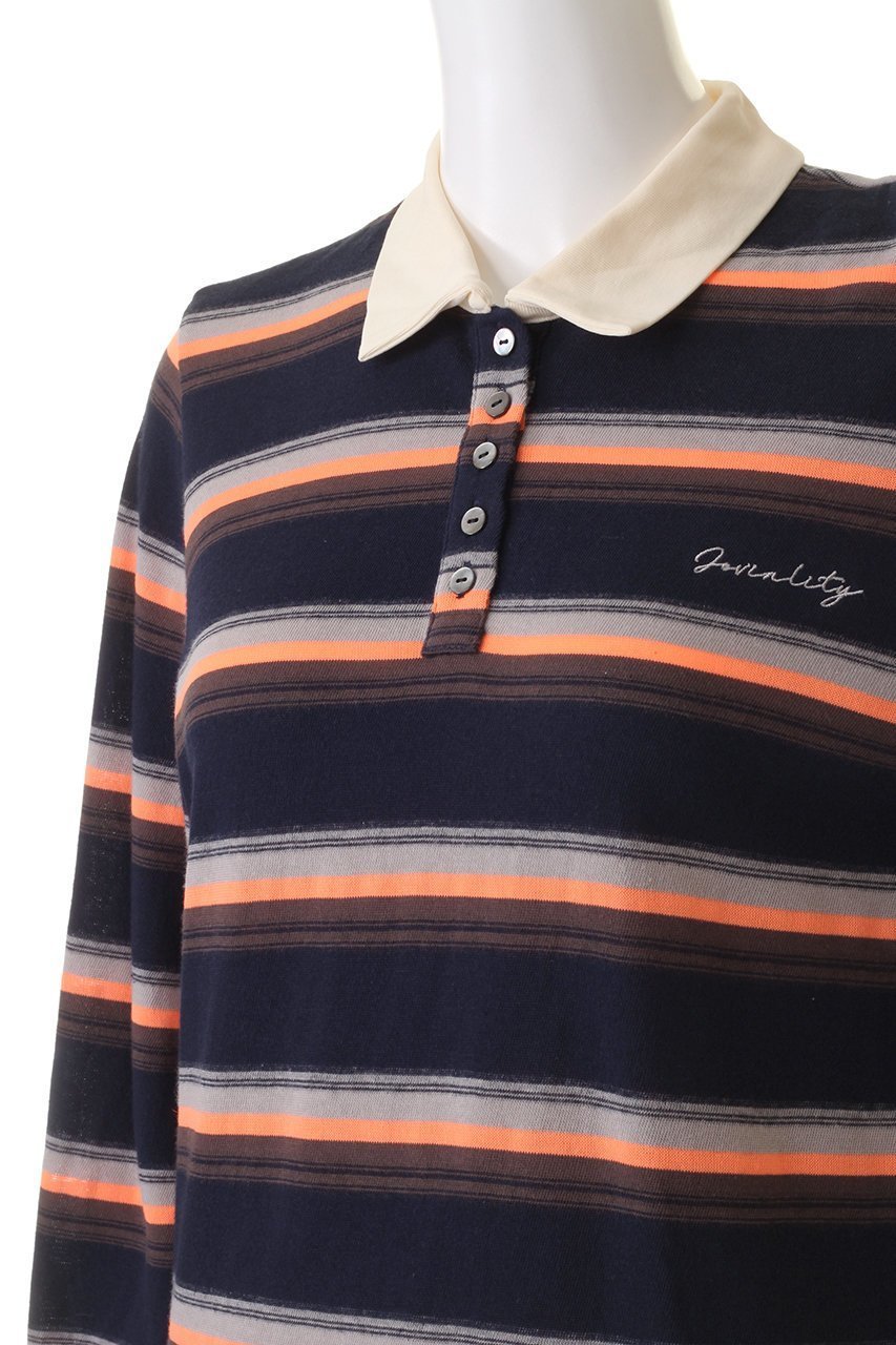 【メゾンスペシャル/MAISON SPECIAL】のMulti Border Polo Shirt/マルチボーダーポロシャツ 人気、トレンドファッション・服の通販 founy(ファニー) 　ファッション　Fashion　レディースファッション　Fashion for Women　トップス・カットソー　Cut & Sew Tops　シャツ・ブラウス・オフィスカジュアル　Elegant Blouses & Button-Ups　ロングTシャツ・Tシャツ　Longline T-Shirts & Tees　ポロシャツ・きれいめカジュアル　Smart-Casual Polo Tops　カットソー・ベーシックTシャツ　Cut-and-Sewn Tops / Stretch Tees & Basics　カットソー　Cut and Sewn Top　スリーブ　Sleeve, Long Sleeve / Short Sleeve　ボーダー　Border, Stripe　ロング　Long, Long-Length　other-5|ID: prp329100004607934 ipo3291000000032914545