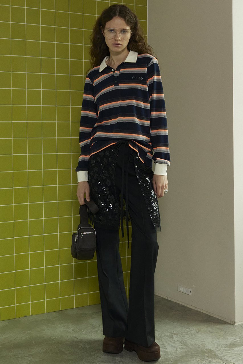 【メゾンスペシャル/MAISON SPECIAL】のMulti Border Polo Shirt/マルチボーダーポロシャツ 人気、トレンドファッション・服の通販 founy(ファニー) 　ファッション　Fashion　レディースファッション　Fashion for Women　トップス・カットソー　Cut & Sew Tops　シャツ・ブラウス・オフィスカジュアル　Elegant Blouses & Button-Ups　ロングTシャツ・Tシャツ　Longline T-Shirts & Tees　ポロシャツ・きれいめカジュアル　Smart-Casual Polo Tops　カットソー・ベーシックTシャツ　Cut-and-Sewn Tops / Stretch Tees & Basics　カットソー　Cut and Sewn Top　スリーブ　Sleeve, Long Sleeve / Short Sleeve　ボーダー　Border, Stripe　ロング　Long, Long-Length　other-6|ID: prp329100004607934 ipo3291000000032914559