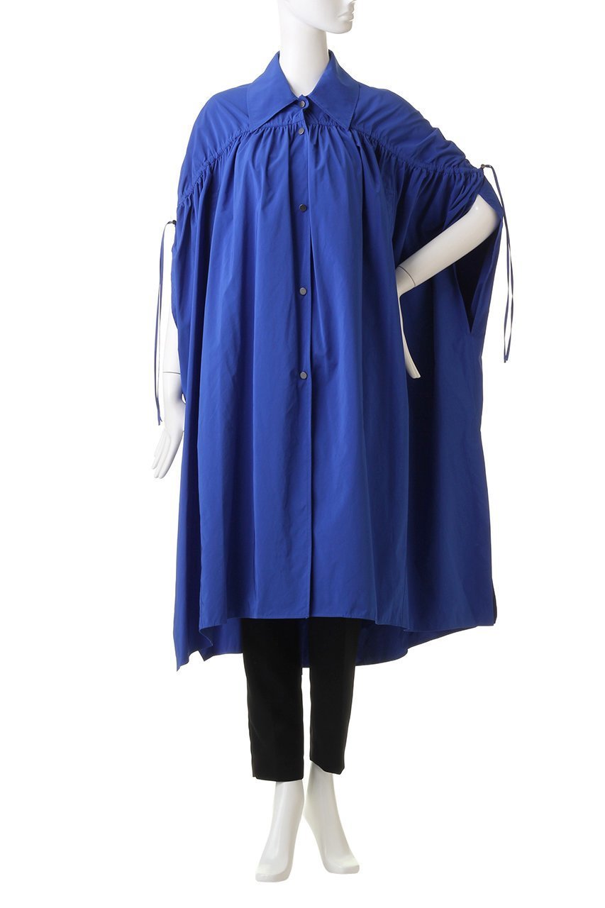 【メゾンスペシャル/MAISON SPECIAL】の2WAYシャンブレータフタケープコート 人気、トレンドファッション・服の通販 founy(ファニー) 　ファッション　Fashion　レディースファッション　Fashion for Women　アウター　Coat / Outerwear Collection　コート・ロングコート・ピーコート　Long Coats, Peacoats & More　イタリア　Italy　シャンブレー　Chambray, Denim-Like Fabric　タフタ　Taffeta, Structured Fabric　ドローストリング　Drawstring, Pull Cord　ポケット　Pocket, Pocket Detail　ポンチョ　Poncho, Cape Style　ヨーク　Yoke, Yoke Design　ラグジュアリー　Luxury, Elegant　ロング　Long, Long-Length　other-2|ID: prp329100004607935 ipo3291000000035880088