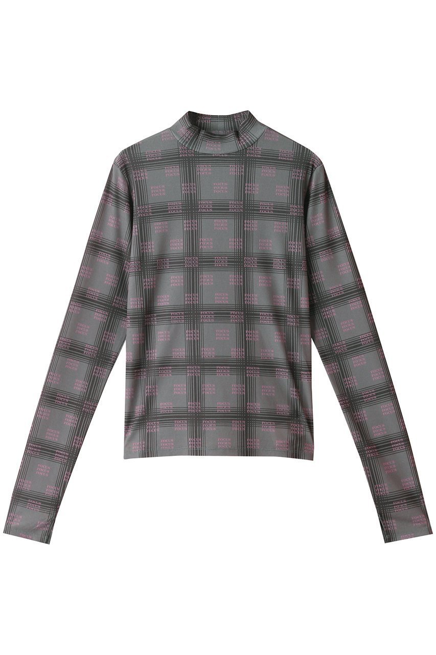 【メゾンスペシャル/MAISON SPECIAL】のFOCUS Checkered Turtleneck Tops/FOCUSチェックタートルトップス インテリア・キッズ・メンズ・レディースファッション・服の通販 founy(ファニー) 　ファッション　Fashion　レディースファッション　Fashion for Women　トップス・カットソー　Cut & Sew Tops　シャツ・ブラウス・オフィスカジュアル　Elegant Blouses & Button-Ups　ロングTシャツ・Tシャツ　Longline T-Shirts & Tees　カットソー・ベーシックTシャツ　Cut-and-Sewn Tops / Stretch Tees & Basics　タートルネック・ハイネックトップス　Turtlenecks & High-Neck Tops　インナー　Innerwear　スタイリッシュ　Stylish, Fashionable　スリーブ　Sleeve, Long Sleeve / Short Sleeve　タートルネック　Turtleneck, High Neck　チェック　Check, Plaid, Tartan　パターン　Pattern, Design Print　ロング　Long, Long-Length　GRY(グレー)|ID: prp329100004607936 ipo3291000000032914609