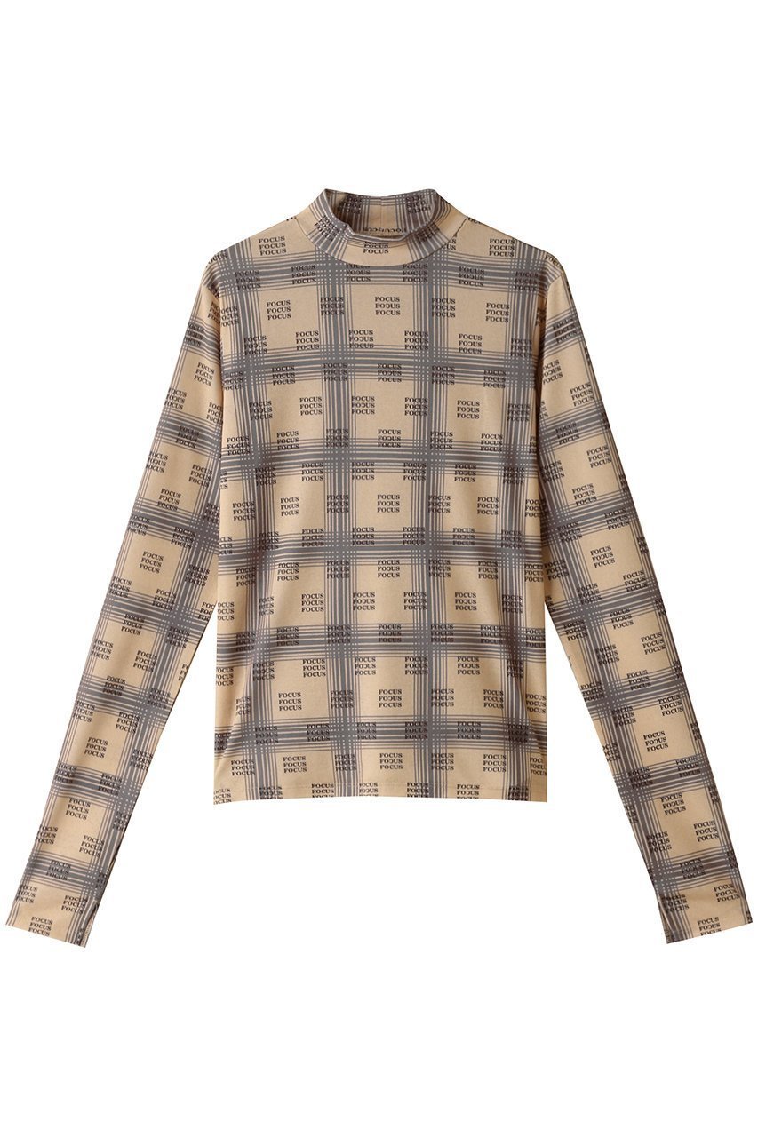 【メゾンスペシャル/MAISON SPECIAL】のFOCUS Checkered Turtleneck Tops/FOCUSチェックタートルトップス インテリア・キッズ・メンズ・レディースファッション・服の通販 founy(ファニー) 　ファッション　Fashion　レディースファッション　Fashion for Women　トップス・カットソー　Cut & Sew Tops　シャツ・ブラウス・オフィスカジュアル　Elegant Blouses & Button-Ups　ロングTシャツ・Tシャツ　Longline T-Shirts & Tees　カットソー・ベーシックTシャツ　Cut-and-Sewn Tops / Stretch Tees & Basics　タートルネック・ハイネックトップス　Turtlenecks & High-Neck Tops　インナー　Innerwear　スタイリッシュ　Stylish, Fashionable　スリーブ　Sleeve, Long Sleeve / Short Sleeve　タートルネック　Turtleneck, High Neck　チェック　Check, Plaid, Tartan　パターン　Pattern, Design Print　ロング　Long, Long-Length　BGE(ベージュ)|ID: prp329100004607936 ipo3291000000032914636