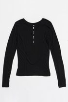 【メゾンスペシャル/MAISON SPECIAL】の2way Sheer Mellow Stitched Tops/2WAYシアーメローステッチトップス BLK(ブラック)|ID: prp329100004607941 ipo3291000000032915045