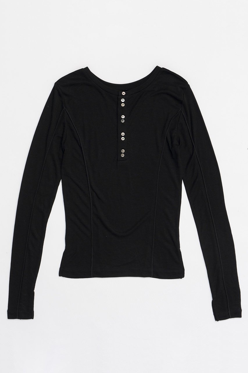 【メゾンスペシャル/MAISON SPECIAL】の2way Sheer Mellow Stitched Tops/2WAYシアーメローステッチトップス インテリア・キッズ・メンズ・レディースファッション・服の通販 founy(ファニー) 　ファッション　Fashion　レディースファッション　Fashion for Women　トップス・カットソー　Cut & Sew Tops　シャツ・ブラウス・オフィスカジュアル　Elegant Blouses & Button-Ups　ロングTシャツ・Tシャツ　Longline T-Shirts & Tees　カットソー・ベーシックTシャツ　Cut-and-Sewn Tops / Stretch Tees & Basics　おすすめ　Recommended / Our Picks　インナー　Innerwear　シアー　Sheer, See-Through　スリーブ　Sleeve, Long Sleeve / Short Sleeve　ロング　Long, Long-Length　A/W・秋冬　Autumn/Winter　BLK(ブラック)|ID: prp329100004607941 ipo3291000000032915045