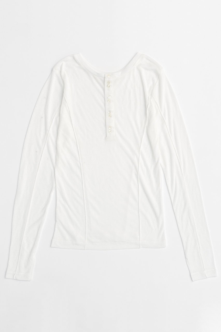 【メゾンスペシャル/MAISON SPECIAL】の2way Sheer Mellow Stitched Tops/2WAYシアーメローステッチトップス インテリア・キッズ・メンズ・レディースファッション・服の通販 founy(ファニー) 　ファッション　Fashion　レディースファッション　Fashion for Women　トップス・カットソー　Cut & Sew Tops　シャツ・ブラウス・オフィスカジュアル　Elegant Blouses & Button-Ups　ロングTシャツ・Tシャツ　Longline T-Shirts & Tees　カットソー・ベーシックTシャツ　Cut-and-Sewn Tops / Stretch Tees & Basics　おすすめ　Recommended / Our Picks　インナー　Innerwear　シアー　Sheer, See-Through　スリーブ　Sleeve, Long Sleeve / Short Sleeve　ロング　Long, Long-Length　A/W・秋冬　Autumn/Winter　WHT(ホワイト)|ID: prp329100004607941 ipo3291000000032915055