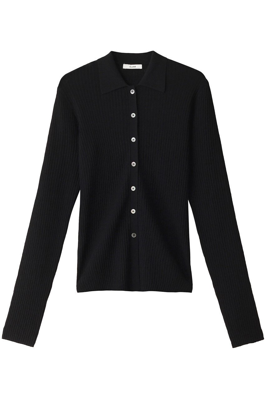 【クラネ/CLANE】のSHEER RIB KNIT SHIRTS/ニットシャツ インテリア・キッズ・メンズ・レディースファッション・服の通販 founy(ファニー) 　ファッション　Fashion　レディースファッション　Fashion for Women　トップス・カットソー　Cut & Sew Tops　ニット　Knit Tops & Sweaters　シャツ・ブラウス・オフィスカジュアル　Elegant Blouses & Button-Ups　ロングTシャツ・Tシャツ　Longline T-Shirts & Tees　カジュアルプルオーバー・ニットトップス　Pullovers & Knit Tops / Casual Pullovers　おすすめ　Recommended / Our Picks　キャミソール　Camisole, Spaghetti Strap Top　シアー　Sheer, See-Through　スリット　Slit, Slit Detail　リブニット　Rib Knit, Ribbed Knit　エレガント 上品　Elegant　BLACK|ID: prp329100004607943 ipo3291000000032915118