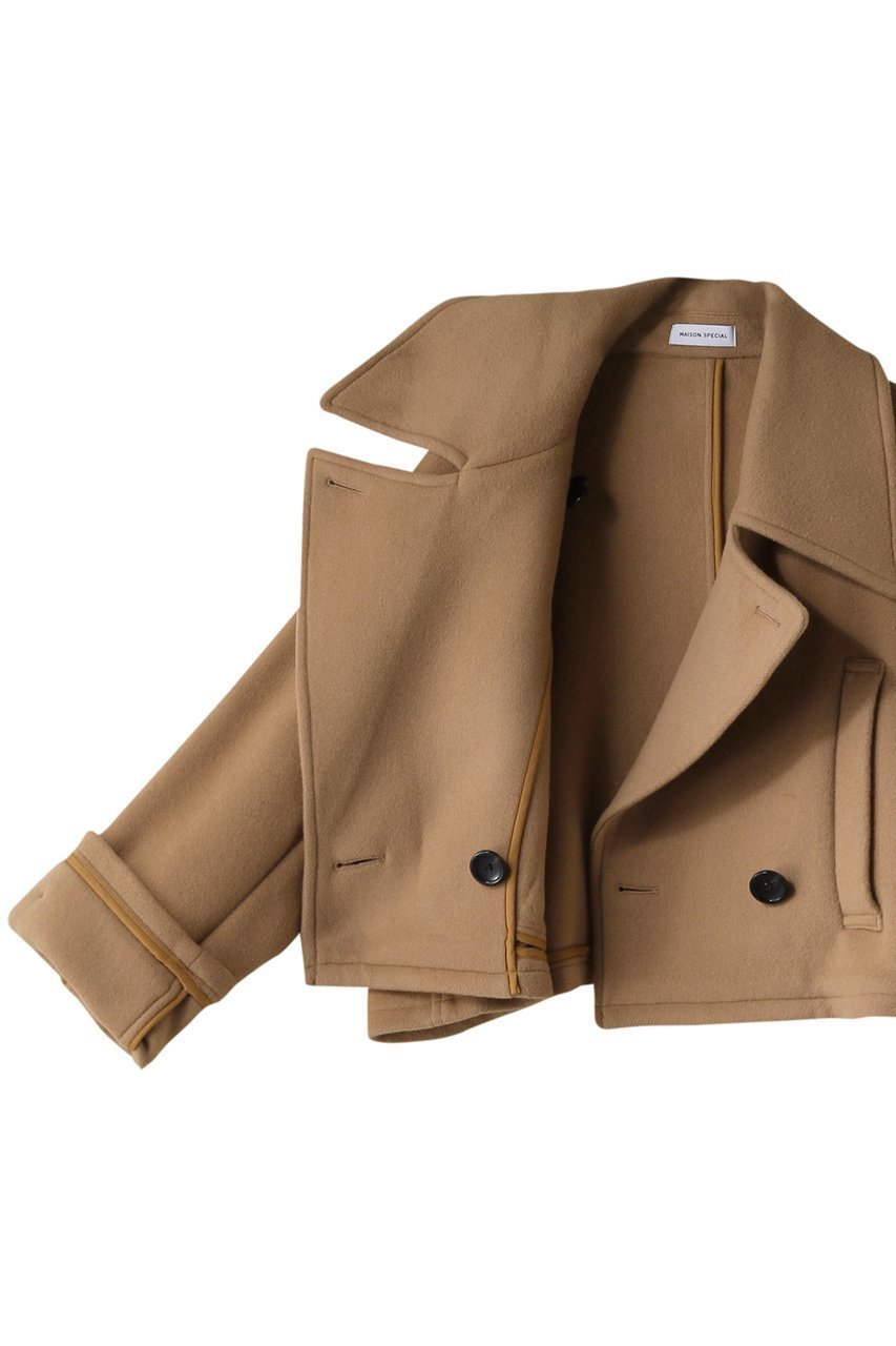 【メゾンスペシャル/MAISON SPECIAL】のCropped Peacoat/クロップドピーコート 人気、トレンドファッション・服の通販 founy(ファニー) 　ファッション　Fashion　レディースファッション　Fashion for Women　アウター　Coat / Outerwear Collection　コート・ロングコート・ピーコート　Long Coats, Peacoats & More　Pコート　Pea Coats　クロップド　Cropped, Short Length　ショート　Short, Short Length　スタンド　Stand Collar, Upright Stand　チェック　Check, Plaid, Tartan　バランス　Balance, Style Balance　ボトム　Bottoms, Lower Wear　防寒　Cold Protection, Winter-Ready　other-7|ID: prp329100004607948 ipo3291000000035862590