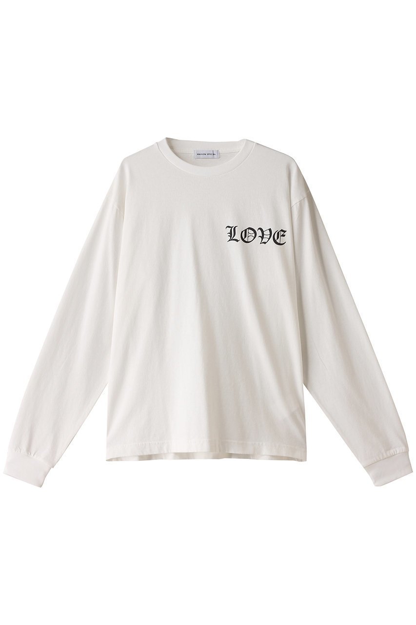 【メゾンスペシャル/MAISON SPECIAL】のLOVE Long Sleeve T-shirt/LOVEロングスリーブTEE インテリア・キッズ・メンズ・レディースファッション・服の通販 founy(ファニー) 　ファッション　Fashion　レディースファッション　Fashion for Women　トップス・カットソー　Cut & Sew Tops　シャツ・ブラウス・オフィスカジュアル　Elegant Blouses & Button-Ups　ロングTシャツ・Tシャツ　Longline T-Shirts & Tees　カットソー・ベーシックTシャツ　Cut-and-Sewn Tops / Stretch Tees & Basics　インナー　Innerwear　ウォッシャブル　Machine Washable　クラシカル　Classical, Vintage-Inspired　スリーブ　Sleeve, Long Sleeve / Short Sleeve　ロング　Long, Long-Length　ワンポイント　One Point, Statement Accent　ヴィンテージ　Vintage Style　WHT(ホワイト)|ID: prp329100004607951 ipo3291000000032915770