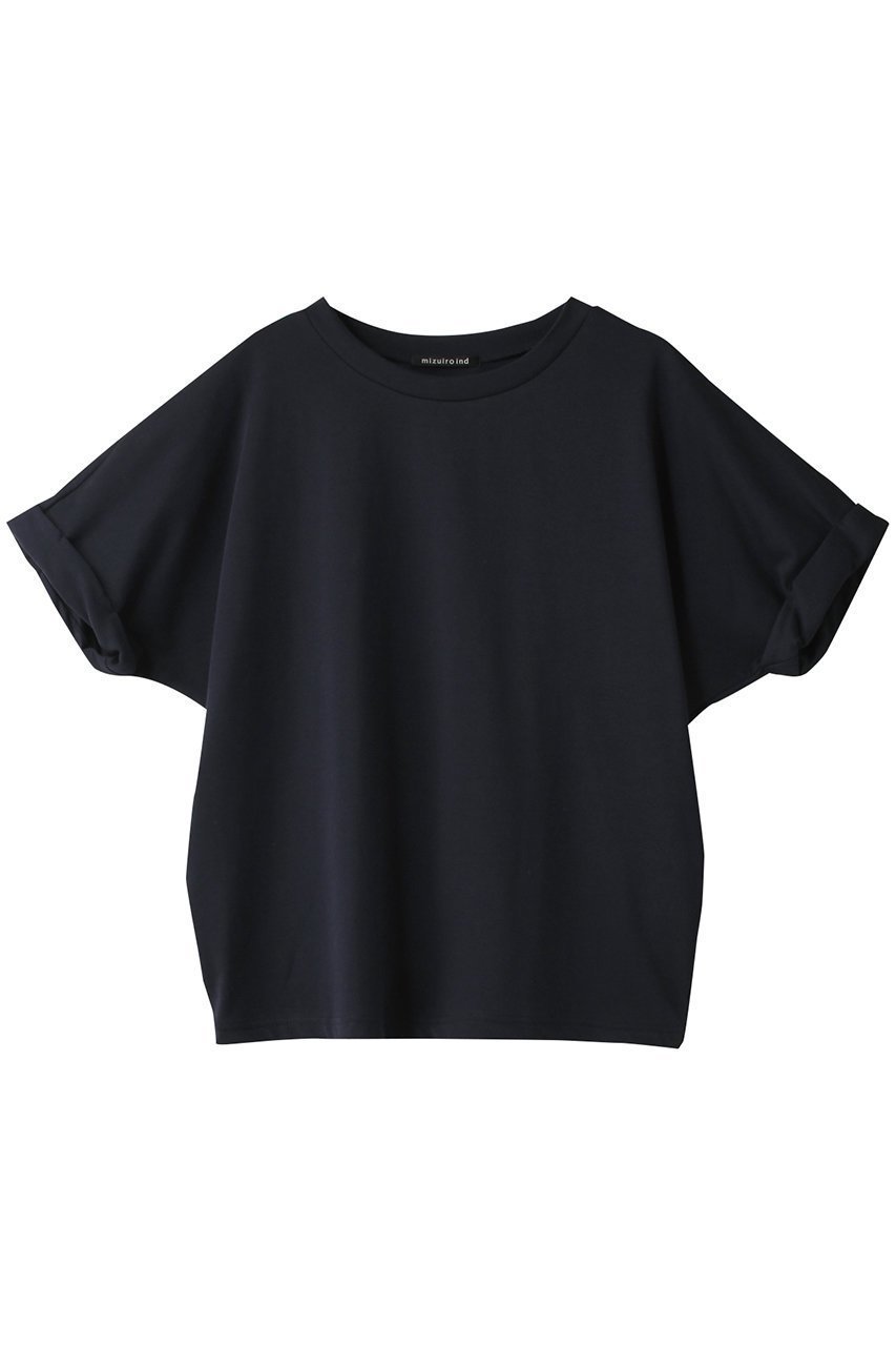 【ミズイロ インド/mizuiro ind】のdolman roll up T Tシャツ インテリア・キッズ・メンズ・レディースファッション・服の通販 founy(ファニー) 　ファッション　Fashion　レディースファッション　Fashion for Women　トップス・カットソー　Cut & Sew Tops　シャツ・ブラウス・オフィスカジュアル　Elegant Blouses & Button-Ups　ロングTシャツ・Tシャツ　Longline T-Shirts & Tees　カットソー・ベーシックTシャツ　Cut-and-Sewn Tops / Stretch Tees & Basics　サマー　Summer, Summer Style　ショート　Short, Short Length　シンプル　Simple, Minimal　スリーブ　Sleeve, Long Sleeve / Short Sleeve　ロールアップ　Roll-Up, Cuffed Hem　定番　Standard, Basic Item　navy|ID: prp329100004607952 ipo3291000000032915857