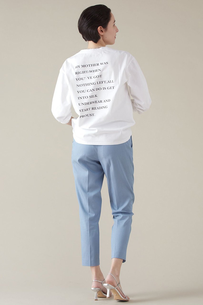 【マルティニーク/martinique】のロゴプリントロンT 人気、トレンドファッション・服の通販 founy(ファニー) 　ファッション　Fashion　レディースファッション　Fashion for Women　トップス・カットソー　Cut & Sew Tops　シャツ・ブラウス・オフィスカジュアル　Elegant Blouses & Button-Ups　ロングTシャツ・Tシャツ　Longline T-Shirts & Tees　カットソー・ベーシックTシャツ　Cut-and-Sewn Tops / Stretch Tees & Basics　インナー　Innerwear　スリーブ　Sleeve, Long Sleeve / Short Sleeve　フランス　France, French　プリント　Print, Printed Pattern　ロング　Long, Long-Length　ロンドン　London Style, British Inspired　定番　Standard, Basic Item　other-4|ID: prp329100004607953 ipo3291000000032915968