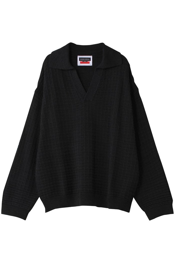 【メゾンスペシャル/MAISON SPECIAL】の【UNISEX】スラブワッフルスキッパーニットポロ インテリア・キッズ・メンズ・レディースファッション・服の通販 founy(ファニー) https://founy.com/ ファッション Fashion レディースファッション Fashion for Women トップス・カットソー Cut & Sew Tops ニット Knit Tops & Sweaters カジュアルプルオーバー・ニットトップス Pullovers & Knit Tops / Casual Pullovers ユニセックス Unisex, Genderless おすすめ Recommended / Our Picks アクリル Acrylic Material ハイネック High Neck, Mock Neck パール Pearl, Pearl Accent ワッフル Waffle, Waffle Knit |ID: prp329100004607954 ipo3291000000032915992