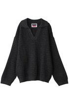 【メゾンスペシャル/MAISON SPECIAL】の【UNISEX】スラブワッフルスキッパーニットポロ BLK(ブラック)|ID: prp329100004607954 ipo3291000000032916009