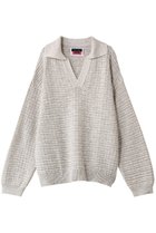 【メゾンスペシャル/MAISON SPECIAL】の【UNISEX】スラブワッフルスキッパーニットポロ G.BGE(グレーベージュ)|ID: prp329100004607954 ipo3291000000032916022