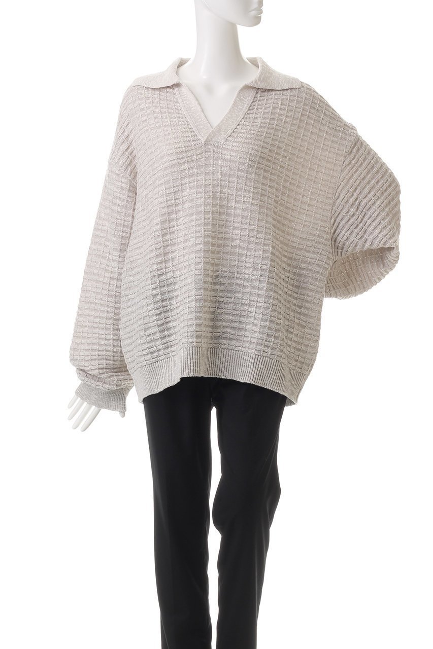 【メゾンスペシャル/MAISON SPECIAL】の【UNISEX】スラブワッフルスキッパーニットポロ 人気、トレンドファッション・服の通販 founy(ファニー) 　ファッション　Fashion　レディースファッション　Fashion for Women　トップス・カットソー　Cut & Sew Tops　ニット　Knit Tops & Sweaters　カジュアルプルオーバー・ニットトップス　Pullovers & Knit Tops / Casual Pullovers　ユニセックス　Unisex, Genderless　おすすめ　Recommended / Our Picks　アクリル　Acrylic Material　ハイネック　High Neck, Mock Neck　パール　Pearl, Pearl Accent　ワッフル　Waffle, Waffle Knit　other-2|ID: prp329100004607954 ipo3291000000032916032