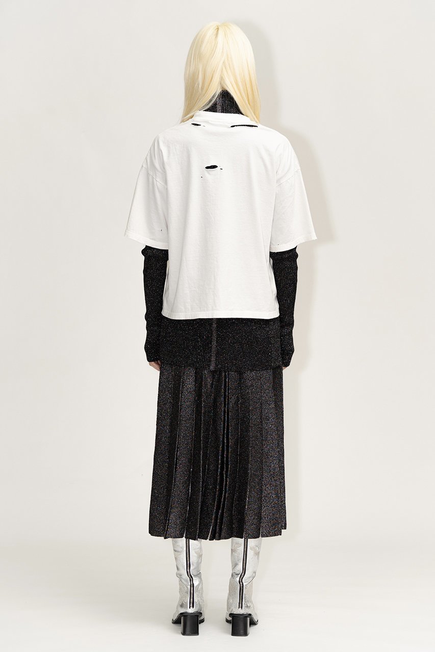 【カナコ サカイ/KANAKO SAKAI】のRIPPED Tシャツ 人気、トレンドファッション・服の通販 founy(ファニー) 　ファッション　Fashion　レディースファッション　Fashion for Women　トップス・カットソー　Cut & Sew Tops　シャツ・ブラウス・オフィスカジュアル　Elegant Blouses & Button-Ups　ロングTシャツ・Tシャツ　Longline T-Shirts & Tees　カットソー・ベーシックTシャツ　Cut-and-Sewn Tops / Stretch Tees & Basics　ショート　Short, Short Length　シンプル　Simple, Minimal　スリーブ　Sleeve, Long Sleeve / Short Sleeve　ダメージ　Distressed, Destroyed　other-7|ID: prp329100004607955 ipo3291000000035690235