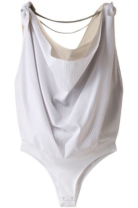 【カナコ サカイ/KANAKO SAKAI】のストライプ コットン ドレープ ボディスーツ 人気、トレンドファッション・服の通販 founy(ファニー) ファッション Fashion レディースファッション Fashion for Women トップス・カットソー Cut & Sew Tops シャツ・ブラウス・オフィスカジュアル Elegant Blouses & Button-Ups ロングTシャツ・Tシャツ Longline T-Shirts & Tees カットソー・ベーシックTシャツ Cut-and-Sewn Tops / Stretch Tees & Basics ショート Short, Short Length スタイリッシュ Stylish, Fashionable ストライプ Stripe, Striped Pattern スリム Slim, Slim Fit スリーブ Sleeve, Long Sleeve / Short Sleeve スーツ Suit, Formalwear ドレープ Drape, Draping Fabric ボトム Bottoms, Lower Wear エレガント 上品 Elegant |ID:prp329100004607957
