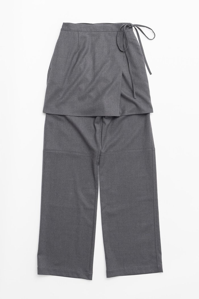 【プランク プロジェクト/PRANK PROJECT】のウーリーラップレイヤードパンツ/Wool Wrap Layered Pants インテリア・キッズ・メンズ・レディースファッション・服の通販 founy(ファニー) https://founy.com/ ファッション Fashion レディースファッション Fashion for Women パンツ Pants & Trousers シンプル Simple, Minimal フィット Fit, Slim Fit ラップ Wrap, Wrap Design |ID: prp329100004607959 ipo3291000000032916204