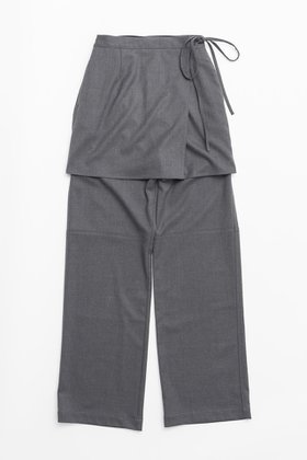 【プランク プロジェクト/PRANK PROJECT】 ウーリーラップレイヤードパンツ/Wool Wrap Layered Pants人気、トレンドファッション・服の通販 founy(ファニー) ファッション Fashion レディースファッション Fashion for Women パンツ Pants & Trousers シンプル Simple, Minimal フィット Fit, Slim Fit ラップ Wrap, Wrap Design |ID:prp329100004607959
