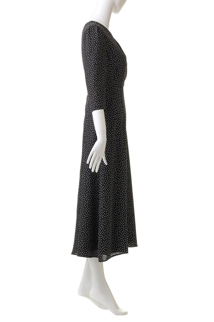 【マルティニーク/martinique】の【メルローズ50周年限定】MARIHA/別注マドモアゼルのドレス(ロングスリーブ)Random Dots/Black 人気、トレンドファッション・服の通販 founy(ファニー) 　ファッション　Fashion　レディースファッション　Fashion for Women　ワンピース　Dresses　フォーマル・パーティードレス・結婚式用ドレス　Elegant & Casual Dresses　チュニック　Tunic Tops & Dresses　シェイプ　Shape, Slim Fit　シューズ　Shoes, Footwear　スリーブ　Sleeve, Long Sleeve / Short Sleeve　チュニック　Tunic, Long Top　ドット　Polka Dot, Dot Pattern　ドレス　Dress, One-Piece　ロング　Long, Long-Length　エレガント 上品　Elegant　別注　Limited Edition, Custom Order　other-3|ID: prp329100004607962 ipo3291000000032916388