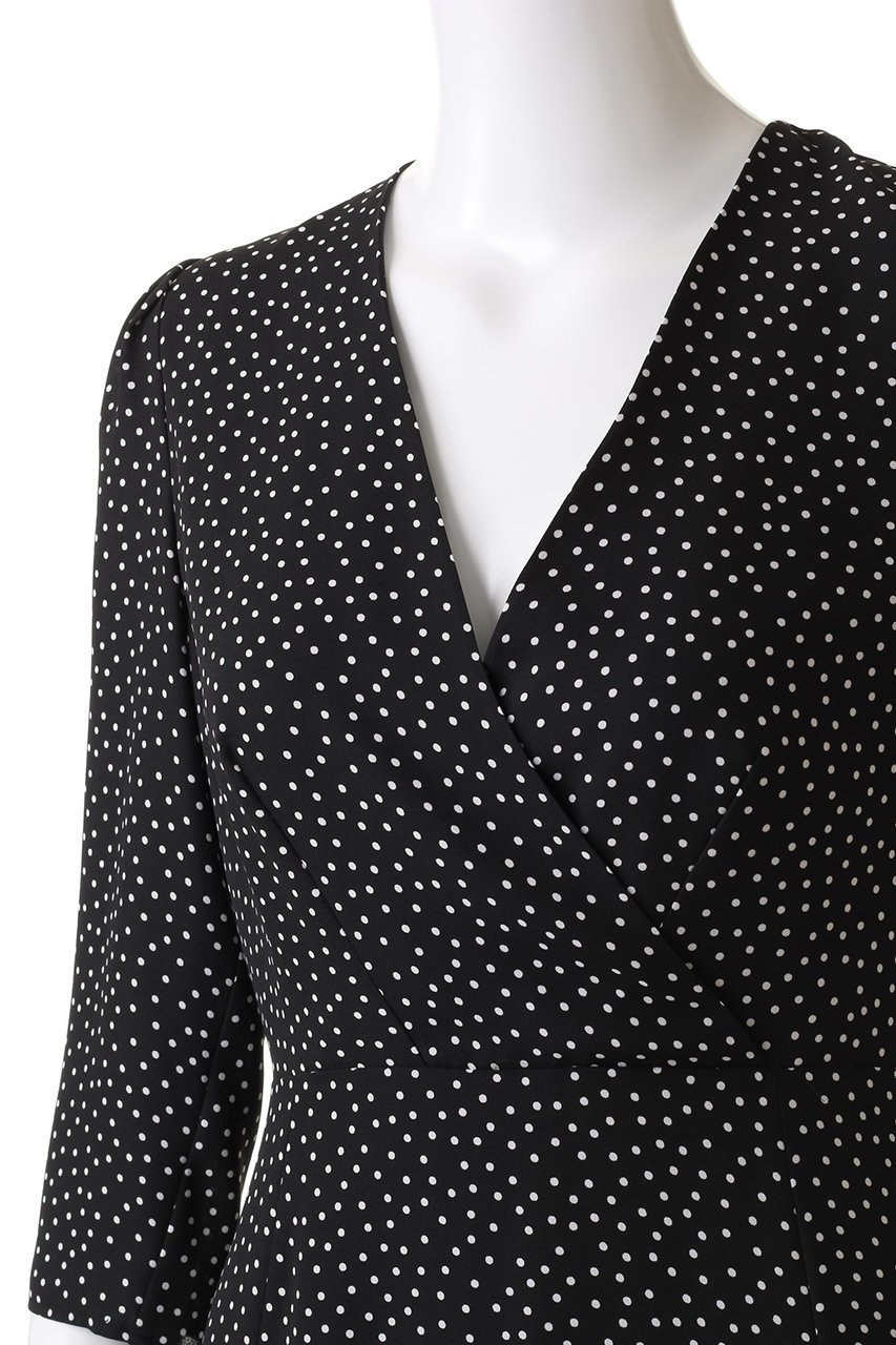 【マルティニーク/martinique】の【メルローズ50周年限定】MARIHA/別注マドモアゼルのドレス(ロングスリーブ)Random Dots/Black 人気、トレンドファッション・服の通販 founy(ファニー) 　ファッション　Fashion　レディースファッション　Fashion for Women　ワンピース　Dresses　フォーマル・パーティードレス・結婚式用ドレス　Elegant & Casual Dresses　チュニック　Tunic Tops & Dresses　シェイプ　Shape, Slim Fit　シューズ　Shoes, Footwear　スリーブ　Sleeve, Long Sleeve / Short Sleeve　チュニック　Tunic, Long Top　ドット　Polka Dot, Dot Pattern　ドレス　Dress, One-Piece　ロング　Long, Long-Length　エレガント 上品　Elegant　別注　Limited Edition, Custom Order　other-5|ID: prp329100004607962 ipo3291000000032916407