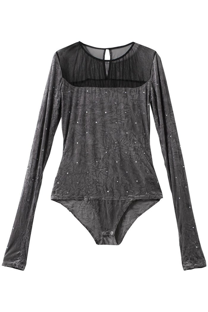 【プランク プロジェクト/PRANK PROJECT】のクリスタルベロアボディスーツ / Collage Lace Bodysuit インテリア・キッズ・メンズ・レディースファッション・服の通販 founy(ファニー) https://founy.com/ ファッション Fashion レディースファッション Fashion for Women トップス・カットソー Cut & Sew Tops シャツ・ブラウス・オフィスカジュアル Elegant Blouses & Button-Ups ロングTシャツ・Tシャツ Longline T-Shirts & Tees カットソー・ベーシックTシャツ Cut-and-Sewn Tops / Stretch Tees & Basics ベロアトップス Velour Tops / Velvet-Look Items おすすめ Recommended / Our Picks クラッシュ Distressed, Crashed Style クリスタル Crystal, Swarovski スリーブ Sleeve, Long Sleeve / Short Sleeve スーツ Suit, Formalwear ダウン Down, Puffer デニム Denim, Jeans Material ベロア Velour, Soft Velvet ロング Long, Long-Length |ID: prp329100004607964 ipo3291000000032916420