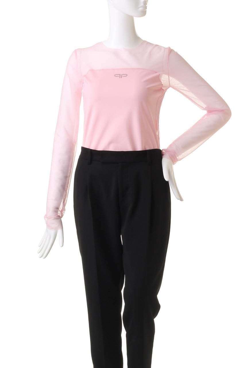 【プランク プロジェクト/PRANK PROJECT】のシアートリムボディースーツ / Sheer Trim Bodysuit 人気、トレンドファッション・服の通販 founy(ファニー) 　ファッション　Fashion　レディースファッション　Fashion for Women　トップス・カットソー　Cut & Sew Tops　シャツ・ブラウス・オフィスカジュアル　Elegant Blouses & Button-Ups　ロングTシャツ・Tシャツ　Longline T-Shirts & Tees　カットソー・ベーシックTシャツ　Cut-and-Sewn Tops / Stretch Tees & Basics　インナー　Innerwear　ストーン　Stone, Gem-Like　スリーブ　Sleeve, Long Sleeve / Short Sleeve　ドッキング　Docking, Mixed Material　フロント　Front, Front Design　ロング　Long, Long-Length　other-2|ID: prp329100004607966 ipo3291000000032916463