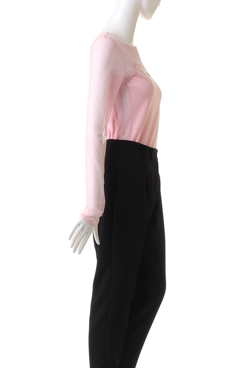 【プランク プロジェクト/PRANK PROJECT】のシアートリムボディースーツ / Sheer Trim Bodysuit 人気、トレンドファッション・服の通販 founy(ファニー) 　ファッション　Fashion　レディースファッション　Fashion for Women　トップス・カットソー　Cut & Sew Tops　シャツ・ブラウス・オフィスカジュアル　Elegant Blouses & Button-Ups　ロングTシャツ・Tシャツ　Longline T-Shirts & Tees　カットソー・ベーシックTシャツ　Cut-and-Sewn Tops / Stretch Tees & Basics　インナー　Innerwear　ストーン　Stone, Gem-Like　スリーブ　Sleeve, Long Sleeve / Short Sleeve　ドッキング　Docking, Mixed Material　フロント　Front, Front Design　ロング　Long, Long-Length　other-3|ID: prp329100004607966 ipo3291000000032916472