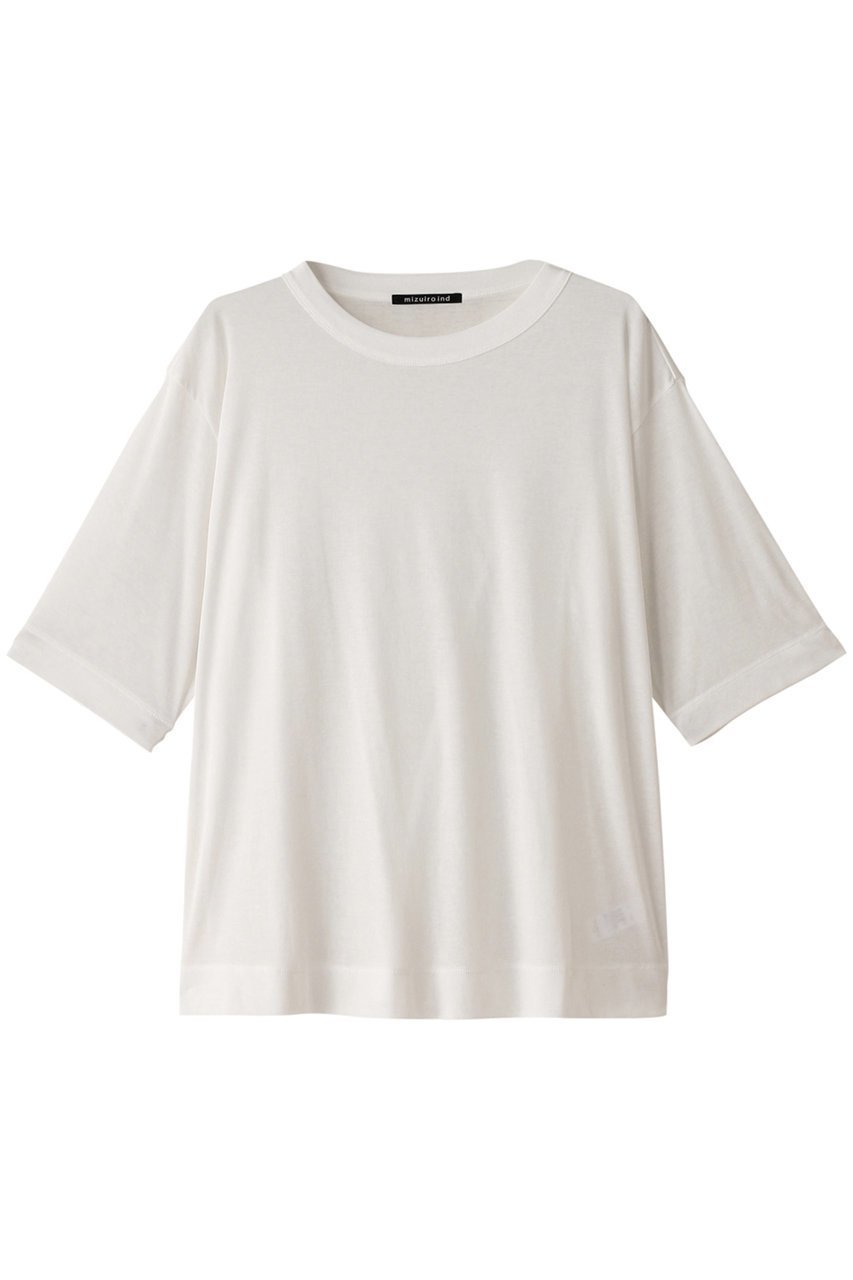 【ミズイロ インド/mizuiro ind】のgauze crew neck half slv T Tシャツ インテリア・キッズ・メンズ・レディースファッション・服の通販 founy(ファニー) 　ファッション　Fashion　レディースファッション　Fashion for Women　トップス・カットソー　Cut & Sew Tops　シャツ・ブラウス・オフィスカジュアル　Elegant Blouses & Button-Ups　ロングTシャツ・Tシャツ　Longline T-Shirts & Tees　カットソー・ベーシックTシャツ　Cut-and-Sewn Tops / Stretch Tees & Basics　シアー　Sheer, See-Through　ショート　Short, Short Length　シンプル　Simple, Minimal　スリーブ　Sleeve, Long Sleeve / Short Sleeve　ハーフ　Half, Half-Length　off white|ID: prp329100004607970 ipo3291000000032916647