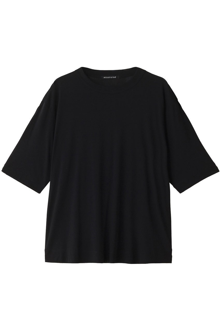 【ミズイロ インド/mizuiro ind】のgauze crew neck half slv T Tシャツ インテリア・キッズ・メンズ・レディースファッション・服の通販 founy(ファニー) 　ファッション　Fashion　レディースファッション　Fashion for Women　トップス・カットソー　Cut & Sew Tops　シャツ・ブラウス・オフィスカジュアル　Elegant Blouses & Button-Ups　ロングTシャツ・Tシャツ　Longline T-Shirts & Tees　カットソー・ベーシックTシャツ　Cut-and-Sewn Tops / Stretch Tees & Basics　シアー　Sheer, See-Through　ショート　Short, Short Length　シンプル　Simple, Minimal　スリーブ　Sleeve, Long Sleeve / Short Sleeve　ハーフ　Half, Half-Length　black|ID: prp329100004607970 ipo3291000000032916701