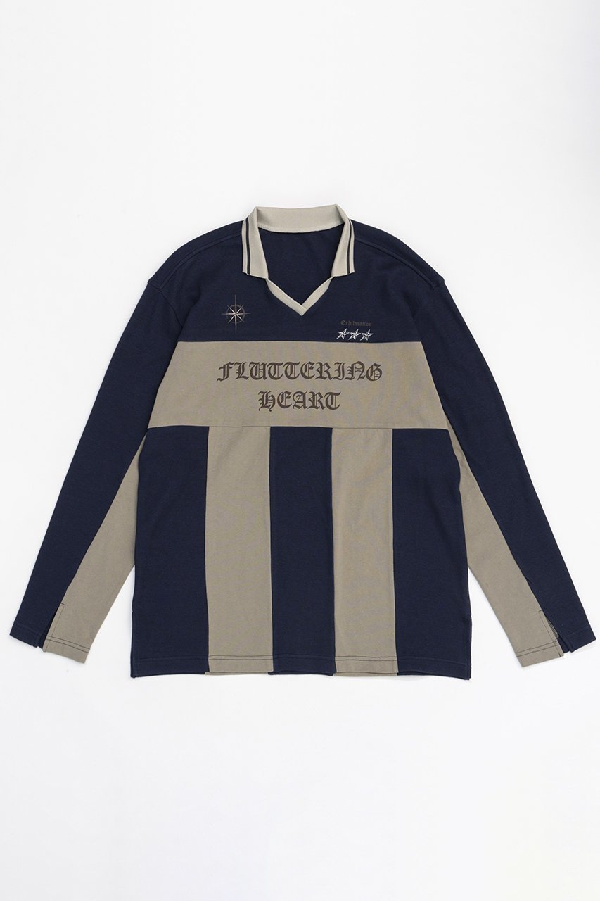 【メゾンスペシャル/MAISON SPECIAL】のFruttaring Heart Stripe Long Sleeve T-shirt/フルッタリングハートストライプロンTEE インテリア・キッズ・メンズ・レディースファッション・服の通販 founy(ファニー) 　ファッション　Fashion　レディースファッション　Fashion for Women　トップス・カットソー　Cut & Sew Tops　シャツ・ブラウス・オフィスカジュアル　Elegant Blouses & Button-Ups　ロングTシャツ・Tシャツ　Longline T-Shirts & Tees　カットソー・ベーシックTシャツ　Cut-and-Sewn Tops / Stretch Tees & Basics　クラシカル　Classical, Vintage-Inspired　グラフィック　Graphic, Graphic Design　スリーブ　Sleeve, Long Sleeve / Short Sleeve　ミックス　Mix, Mixed Style　ロング　Long, Long-Length　鹿の子　Piqué, Kanoko Fabric　NVY(ネイビー)|ID: prp329100004607972 ipo3291000000032916819