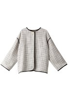 【ハウス オブ ロータス/HOUSE OF LOTUS】のモノトーンツィードノーカラージャケット オフホワイト|ID: prp329100004607975 ipo3291000000032917003