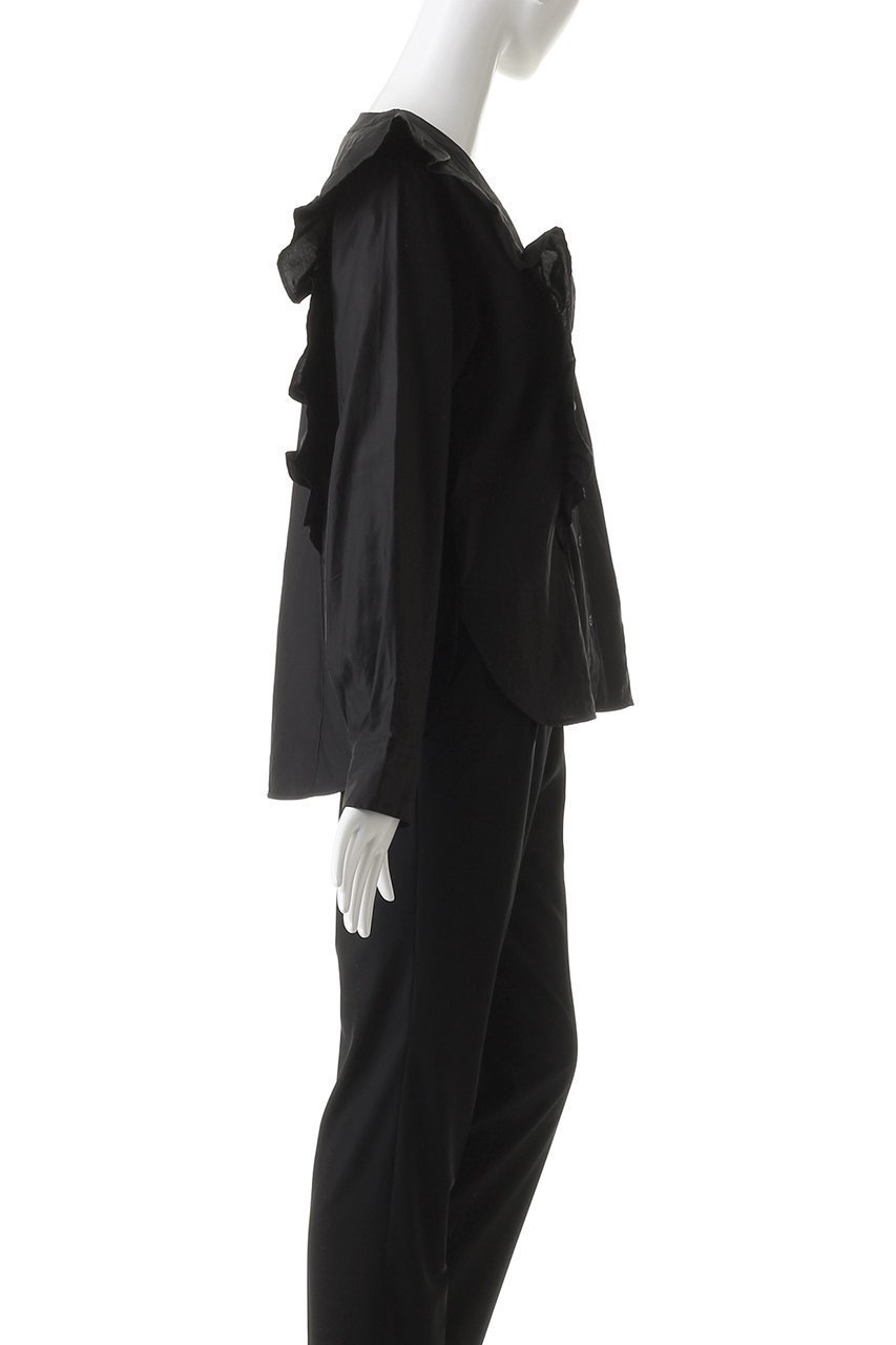 【マルティニーク/martinique】のVネックフリルブラウス 人気、トレンドファッション・服の通販 founy(ファニー) 　ファッション　Fashion　レディースファッション　Fashion for Women　トップス・カットソー　Cut & Sew Tops　シャツ・ブラウス・オフィスカジュアル　Elegant Blouses & Button-Ups　Vネックトップス　V-Neck Tops / V-Cut Neckline Shirts　スリーブ　Sleeve, Long Sleeve / Short Sleeve　フリル　Frill, Ruffle　ロング　Long, Long-Length　other-3|ID: prp329100004607978 ipo3291000000032917089