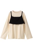 【メゾンスペシャル/MAISON SPECIAL】のBustier Combination Big Size T-shirt/ビスチェコンビビッグTEE BLK(ブラック)|ID: prp329100004607996 ipo3291000000032917754