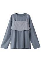 【メゾンスペシャル/MAISON SPECIAL】のBustier Combination Big Size T-shirt/ビスチェコンビビッグTEE BLU(ブルー)|ID: prp329100004607996 ipo3291000000032917764