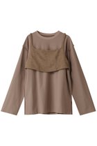【メゾンスペシャル/MAISON SPECIAL】のBustier Combination Big Size T-shirt/ビスチェコンビビッグTEE MOC(モカ)|ID: prp329100004607996 ipo3291000000032917775