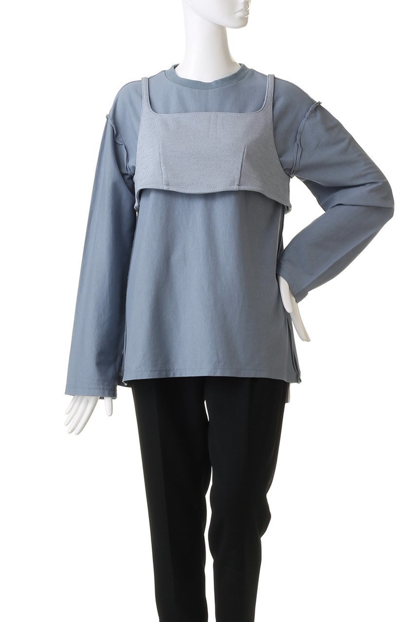 【メゾンスペシャル/MAISON SPECIAL】のBustier Combination Big Size T-shirt/ビスチェコンビビッグTEE 人気、トレンドファッション・服の通販 founy(ファニー) 　ファッション　Fashion　レディースファッション　Fashion for Women　トップス・カットソー　Cut & Sew Tops　シャツ・ブラウス・オフィスカジュアル　Elegant Blouses & Button-Ups　ロングTシャツ・Tシャツ　Longline T-Shirts & Tees　カットソー・ベーシックTシャツ　Cut-and-Sewn Tops / Stretch Tees & Basics　ビスチェ　Bustiers & Corset Tops / Layered Bustier Style　カットソー　Cut and Sewn Top　シンプル　Simple, Minimal　ストレッチ　Stretch, Stretchy Fabric　スリーブ　Sleeve, Long Sleeve / Short Sleeve　バランス　Balance, Style Balance　リネン　Linen, Linen Fabric　ロング　Long, Long-Length　other-2|ID: prp329100004607996 ipo3291000000032917794