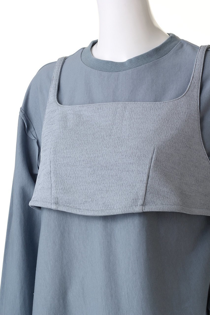 【メゾンスペシャル/MAISON SPECIAL】のBustier Combination Big Size T-shirt/ビスチェコンビビッグTEE 人気、トレンドファッション・服の通販 founy(ファニー) 　ファッション　Fashion　レディースファッション　Fashion for Women　トップス・カットソー　Cut & Sew Tops　シャツ・ブラウス・オフィスカジュアル　Elegant Blouses & Button-Ups　ロングTシャツ・Tシャツ　Longline T-Shirts & Tees　カットソー・ベーシックTシャツ　Cut-and-Sewn Tops / Stretch Tees & Basics　ビスチェ　Bustiers & Corset Tops / Layered Bustier Style　カットソー　Cut and Sewn Top　シンプル　Simple, Minimal　ストレッチ　Stretch, Stretchy Fabric　スリーブ　Sleeve, Long Sleeve / Short Sleeve　バランス　Balance, Style Balance　リネン　Linen, Linen Fabric　ロング　Long, Long-Length　other-5|ID: prp329100004607996 ipo3291000000034909076