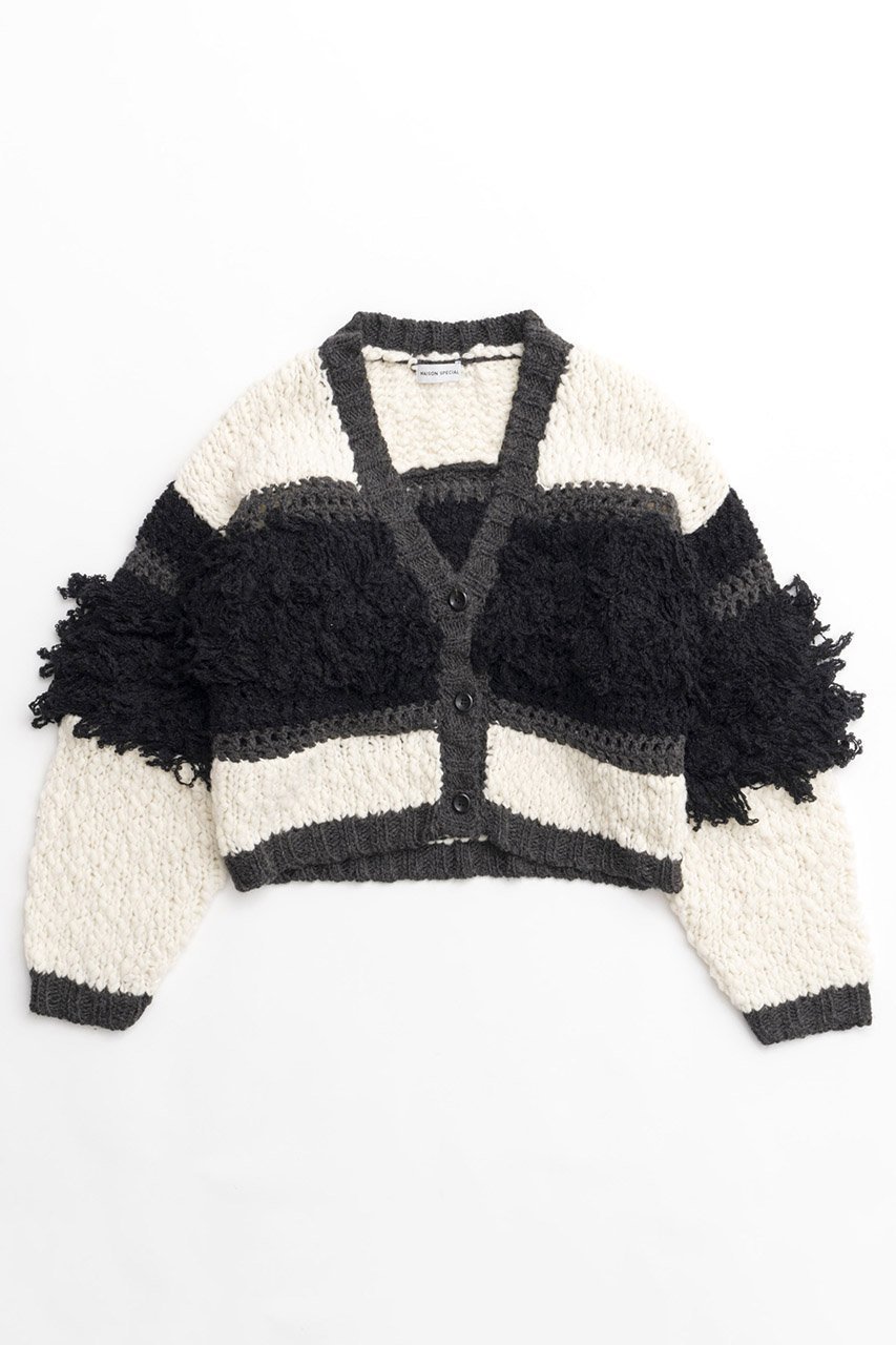【メゾンスペシャル/MAISON SPECIAL】のMulti Fringe Cardigan/マルチフリンジカーディガン インテリア・キッズ・メンズ・レディースファッション・服の通販 founy(ファニー) ファッション Fashion レディースファッション Fashion for Women トップス・カットソー Cut & Sew Tops ニット Knit Tops & Sweaters カーディガン・羽織り Layered Style Cardigans カーディガン Cardigan, Knitwear コンパクト Compact, Small Size バランス Balance, Style Balance フリンジ Fringe, Tassel ミックス Mix, Mixed Style メッシュ Mesh, Net Fabric WHT(ホワイト)|ID: prp329100004607998 ipo3291000000034909811