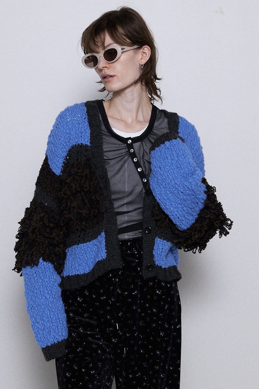 【メゾンスペシャル/MAISON SPECIAL】のMulti Fringe Cardigan/マルチフリンジカーディガン 人気、トレンドファッション・服の通販 founy(ファニー) ファッション Fashion レディースファッション Fashion for Women トップス・カットソー Cut & Sew Tops ニット Knit Tops & Sweaters カーディガン・羽織り Layered Style Cardigans カーディガン Cardigan, Knitwear コンパクト Compact, Small Size バランス Balance, Style Balance フリンジ Fringe, Tassel ミックス Mix, Mixed Style メッシュ Mesh, Net Fabric other-5|ID: prp329100004607998 ipo3291000000034909819
