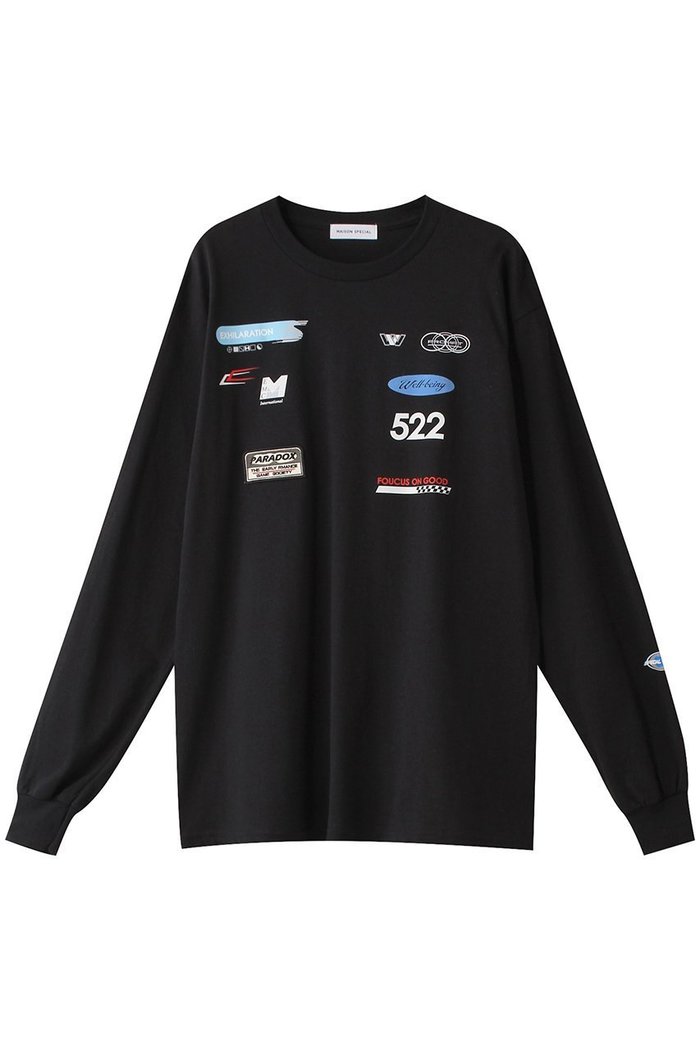 【メゾンスペシャル/MAISON SPECIAL】のSponsor Logo Print Long Sleeve T-shirt/スポンサーロゴロンTEE インテリア・キッズ・メンズ・レディースファッション・服の通販 founy(ファニー) https://founy.com/ ファッション Fashion レディースファッション Fashion for Women トップス・カットソー Cut & Sew Tops シャツ・ブラウス・オフィスカジュアル Elegant Blouses & Button-Ups ロングTシャツ・Tシャツ Longline T-Shirts & Tees カットソー・ベーシックTシャツ Cut-and-Sewn Tops / Stretch Tees & Basics インナー Innerwear ウォッシャブル Machine Washable グラフィック Graphic, Graphic Design スリーブ Sleeve, Long Sleeve / Short Sleeve プリント Print, Printed Pattern ロング Long, Long-Length |ID: prp329100004608002 ipo3291000000032917871