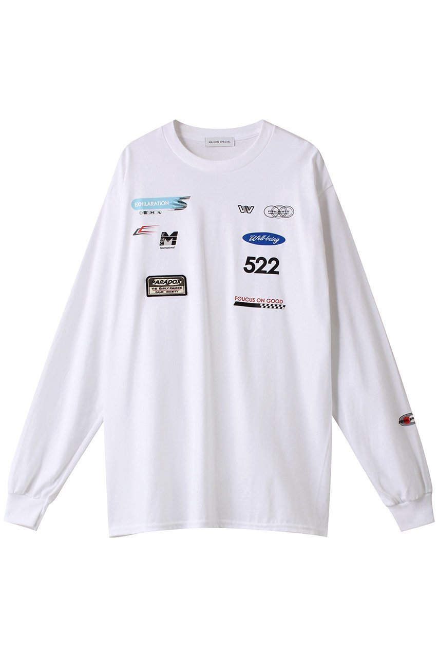 【メゾンスペシャル/MAISON SPECIAL】のSponsor Logo Print Long Sleeve T-shirt/スポンサーロゴロンTEE インテリア・キッズ・メンズ・レディースファッション・服の通販 founy(ファニー) 　ファッション　Fashion　レディースファッション　Fashion for Women　トップス・カットソー　Cut & Sew Tops　シャツ・ブラウス・オフィスカジュアル　Elegant Blouses & Button-Ups　ロングTシャツ・Tシャツ　Longline T-Shirts & Tees　カットソー・ベーシックTシャツ　Cut-and-Sewn Tops / Stretch Tees & Basics　インナー　Innerwear　ウォッシャブル　Machine Washable　グラフィック　Graphic, Graphic Design　スリーブ　Sleeve, Long Sleeve / Short Sleeve　プリント　Print, Printed Pattern　ロング　Long, Long-Length　WHT(ホワイト)|ID: prp329100004608002 ipo3291000000034909191