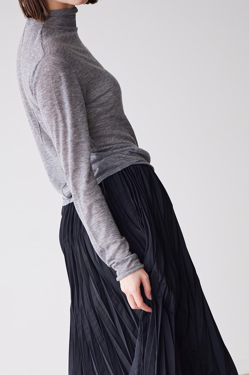 【マリリンムーン/MARILYN MOON】のシアーウールシャーリングニット 人気、トレンドファッション・服の通販 founy(ファニー) 　ファッション　Fashion　レディースファッション　Fashion for Women　トップス・カットソー　Cut & Sew Tops　ニット　Knit Tops & Sweaters　カジュアルプルオーバー・ニットトップス　Pullovers & Knit Tops / Casual Pullovers　おすすめ　Recommended / Our Picks　なめらか　Smooth, Silky Texture　インナー　Innerwear　キャミソール　Camisole, Spaghetti Strap Top　シアー　Sheer, See-Through　シャーリング　Shirring, Ruched　ルーズ　Loose, Oversized　A/W・秋冬　Autumn/Winter　other-6|ID: prp329100004608018 ipo3291000000032918317